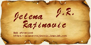 Jelena Rajinović vizit kartica